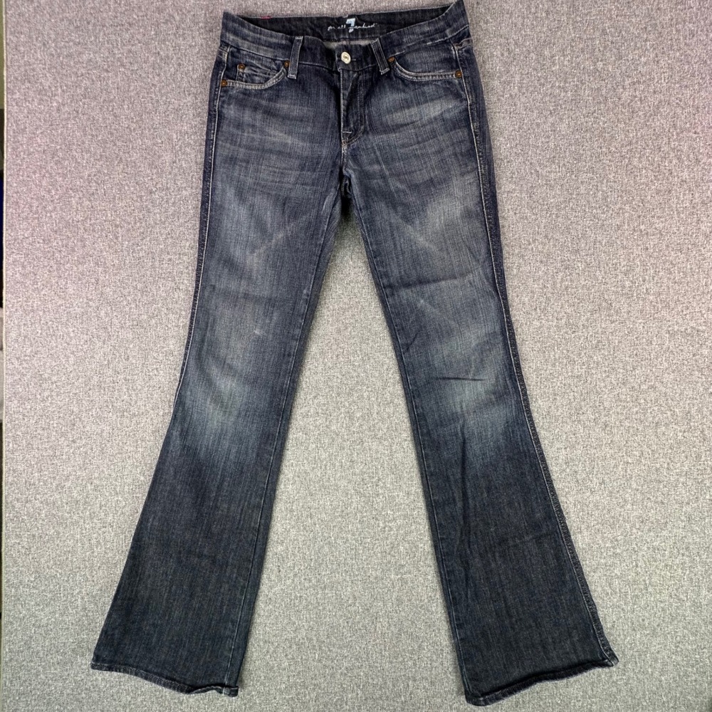7 For All Mankind Jeans Womens 27 A-Pocket Bootcut Blue Studded U130080U-080U